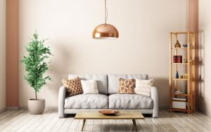 salon beige déco intérieure