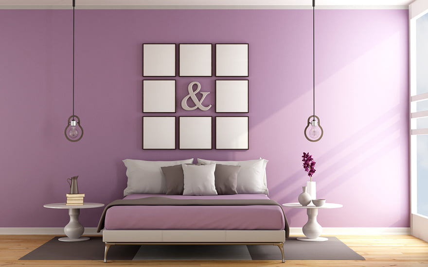 chambre couleur lavande