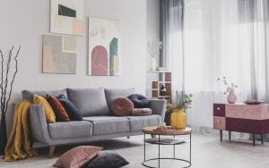 idées deco mur au dessus du canapé